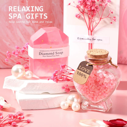 Valentine'S Gift Baskets for Women, 10 Pack Valentines Day Gift Sets, Valentine’S Day Baskets Holiday Birthday Gifts for Mom Women, Pink