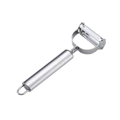 Versatile Stainless Steel Kitchen Peeler - Effortlessly Slice and Shred Fruits and Vegetables
