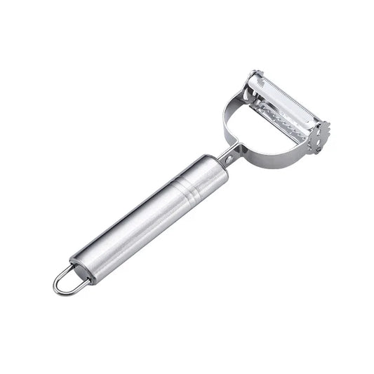 Versatile Stainless Steel Kitchen Peeler - Effortlessly Slice and Shred Fruits and Vegetables