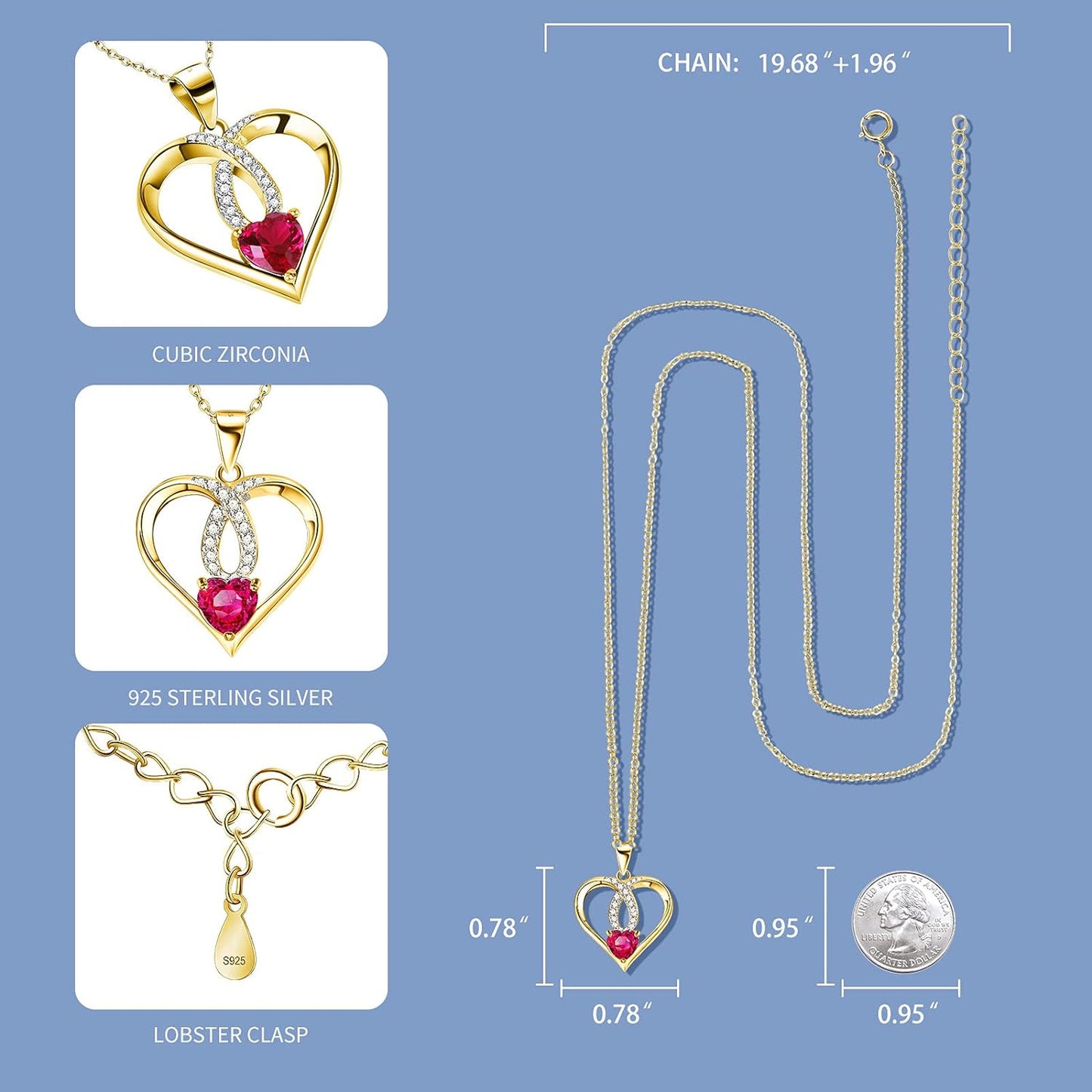 Preserved Real Rose with Eternal Love Necklace - 21.65" Extended Chain, Perfect Anniversary, Birthday, and Valentine's Gift for Women, Including Wives, Girlfriends, Mothers, Grandmothers, Daughters, and Sisters on Special Occasions.