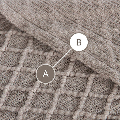 Cozy Up with Our Lightweight Taupe Acrylic Knitted Throw Blanket – Perfect for Travel, Couch, and Bed!